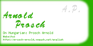 arnold prosch business card